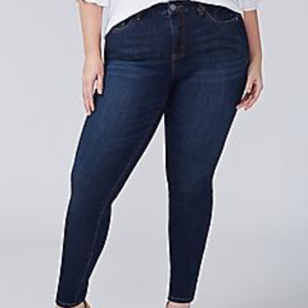 Lane bryant mid rise super stretch skinny 16 jeans